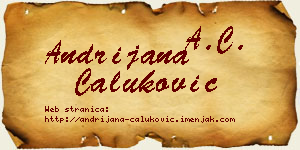Andrijana Čaluković vizit kartica